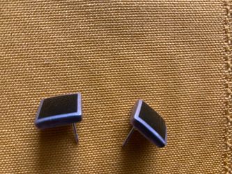 925 Sterling Silver Square Black Onyx Inlay Stud Earrings Geometric