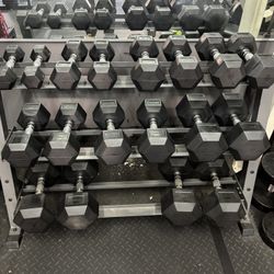Hex Dumbbell Set with 60 70 80 lbs extra 