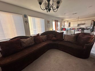 Brown Sectional Sofa with washable covers for ($80)