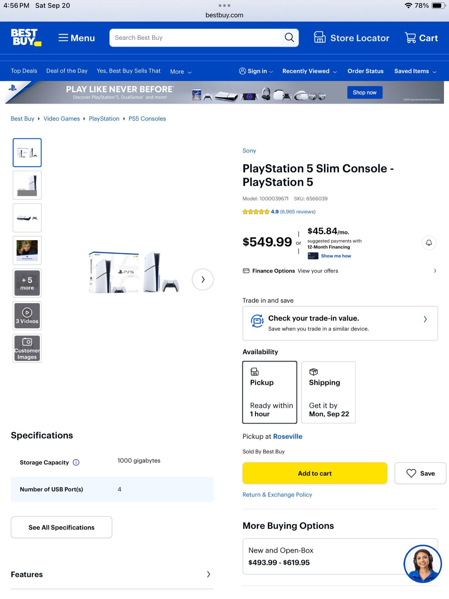 PLAYSTATION 5 SLIM CONSOLE PLAYSTATION 5