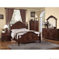 Gorgeous Queen size Complete Bedroom Set. Mattress Sold Separately 