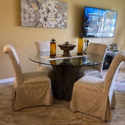 Dining Table ,chairs and Decorations.