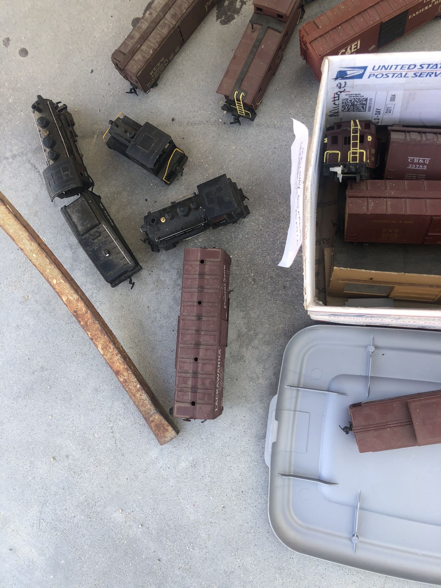 Vintage Train Set And Village