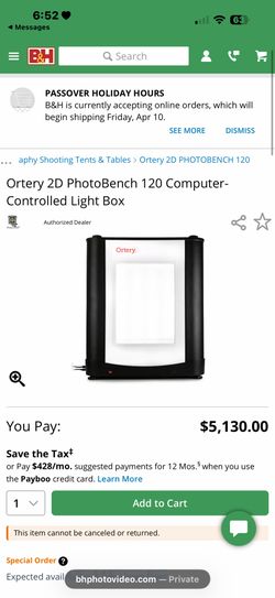 Ortery 2D PhotoBench 120 Computer-Controlled Light Box