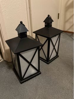 Led 25” glass lanterns decorations
