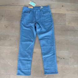 NEW: Faherty Men's 33x30 Stretch Terry 5 Pocket Jeans Pants - Rocky Blue
