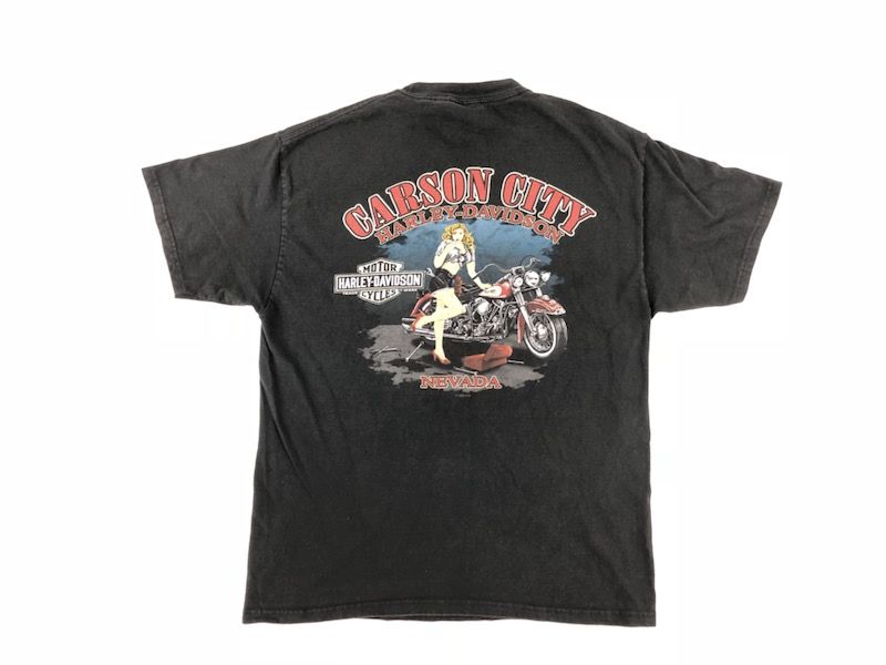 Harley Davidson Motor Cycles Carson City Nevada HD Black T-shirt Large