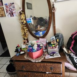 Antique Dresser 100.chaise Chair 80 