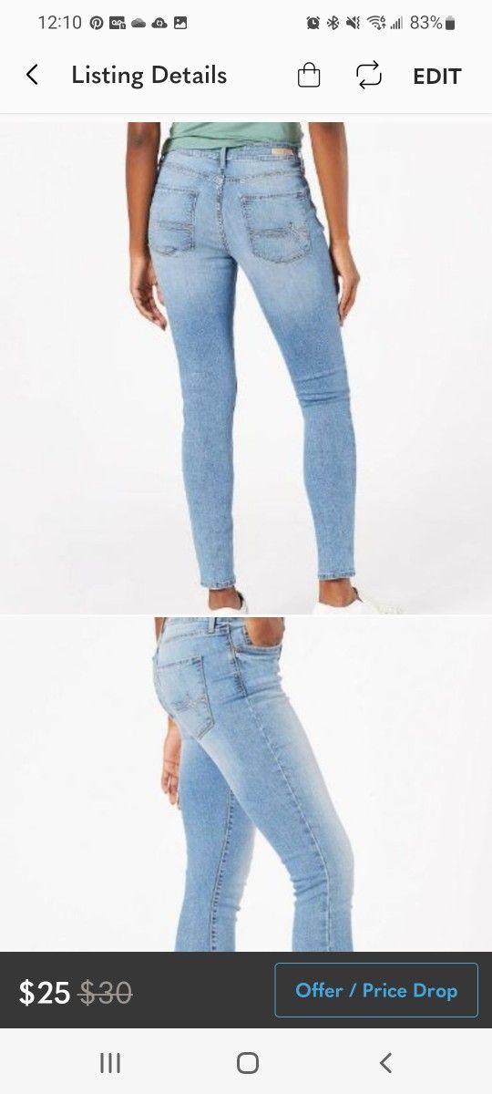 Denizen Levis Mid Rise Size 10