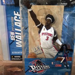 McFarlane Toys NBA Sports Picks Series 7 Action Figure Ben Wallace 2 (Detroit Pistons) White Jersey Variant [Afro]