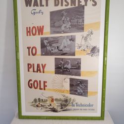 Walt Disney's How To Play Golf with Goofy Framed Art