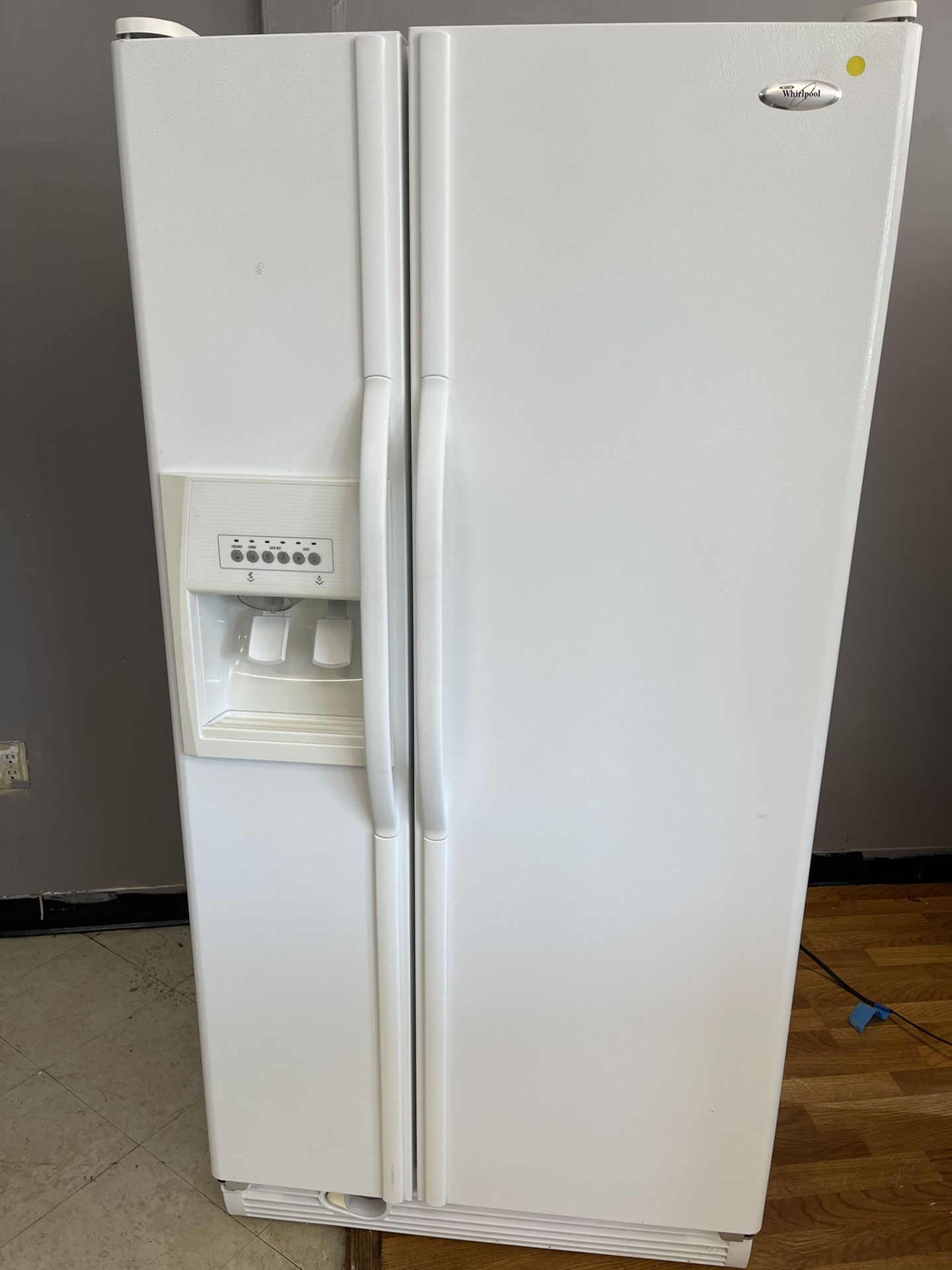 White Whirlpool Side By Side Refrigerator