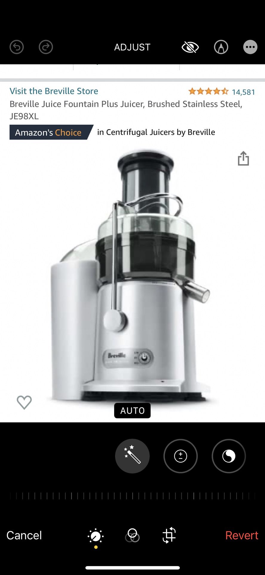 Breville Juice Fountain Plus Juicer, Brushed Stainless Steel, JE98XL 