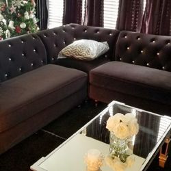 3 Piece Black L Shape Sectional 