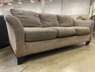 Grey/Brown Woven Plush Couch