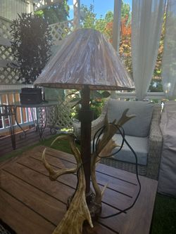 Antler Table Lamp with Shade