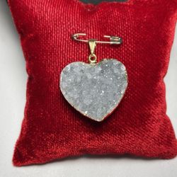 18K Gold Plated Heart Shaped Amethyst Pendant