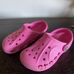 Bright Pink Crocs Childs 13