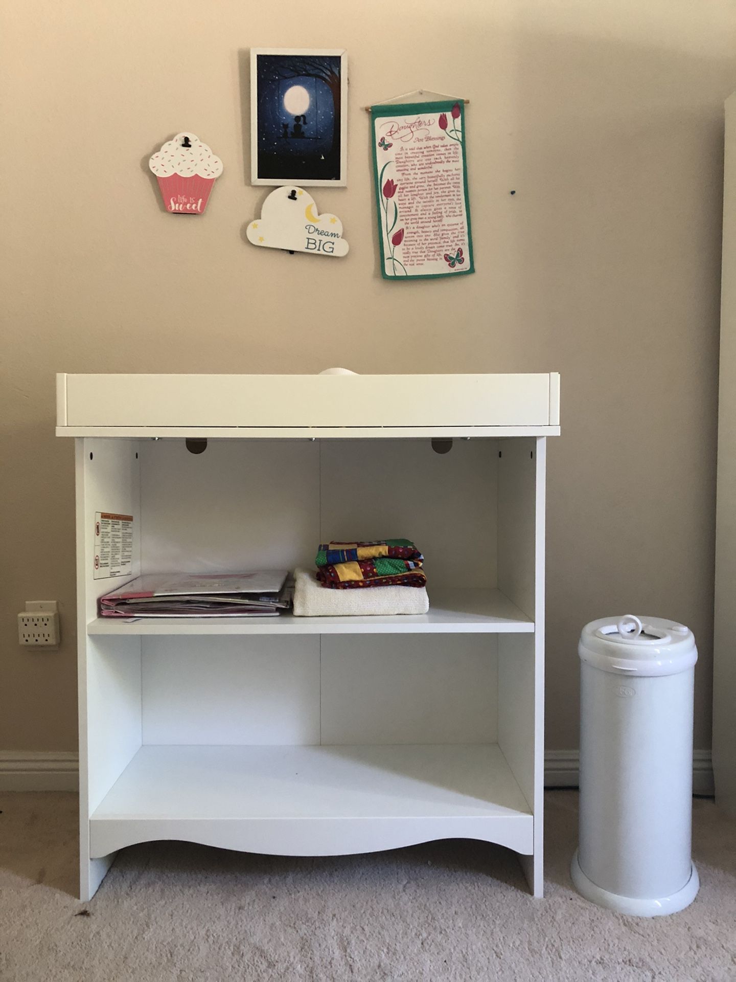 IKEA SMAGORA changing table/ bookshelf with changing pad