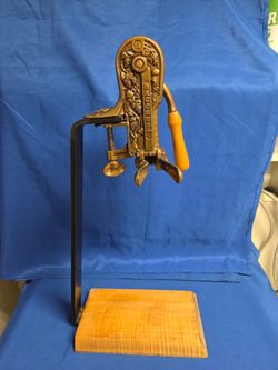 Vintage Bacchus solid Brass Wine Bottle Opener Steel Arm Tabletop Set