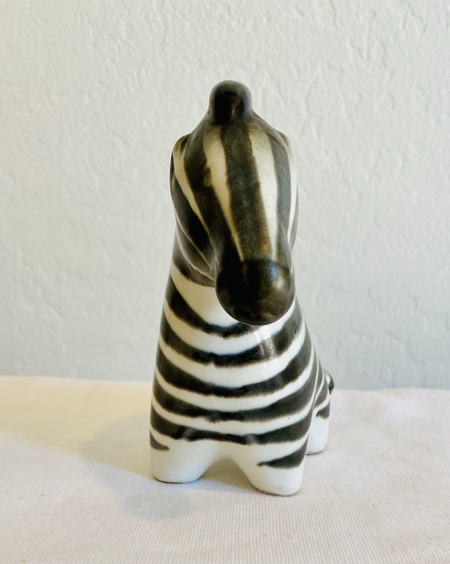 Vintage MCM POTTERY SIGNED Arabia Finland TAISTO KAASINEN ZEBRA