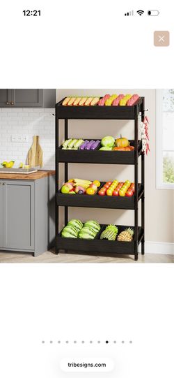 4-tier stackable Potato and Onion Storage Box Rack / Kitchen Rack