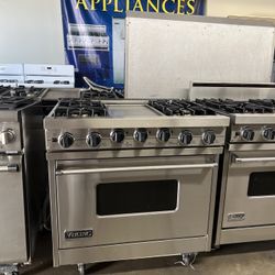 Viking 36”Wide Dual Fuel Range Stove Stainless Steel 