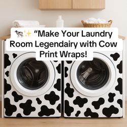 Turn anything into a moo-sterpiece! 🐄 I create custom cow print vinyl decals for all kinds of decor 