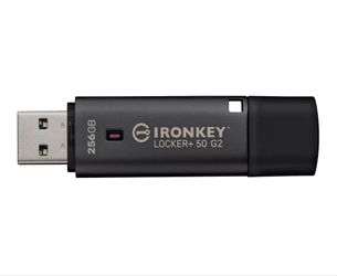 Kingston Ironkey Locker+ 50 G2 256GB Encrypted USB Drive | FIPS 197 | AES-XTS Protection | Multi-Password Security | USB 3.2 Gen 1 | IKLP50G2/256GB