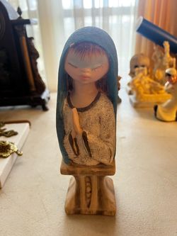 Vintage Mid-Century Modern Virgin Mary Bust