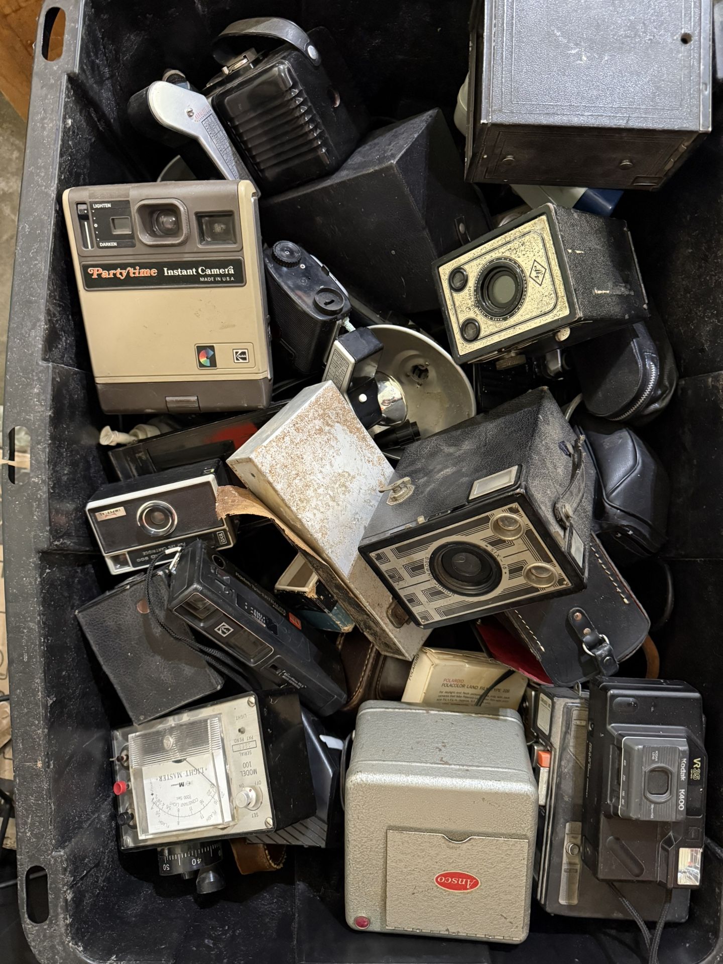 2 Totes Full Of Vintage Cameras And Camera Equipment ($100 FIRM FOR ALL)