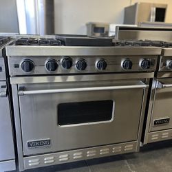 Viking 36”Wide All Gas Range Stove With 6 Burners In Stainless Steel