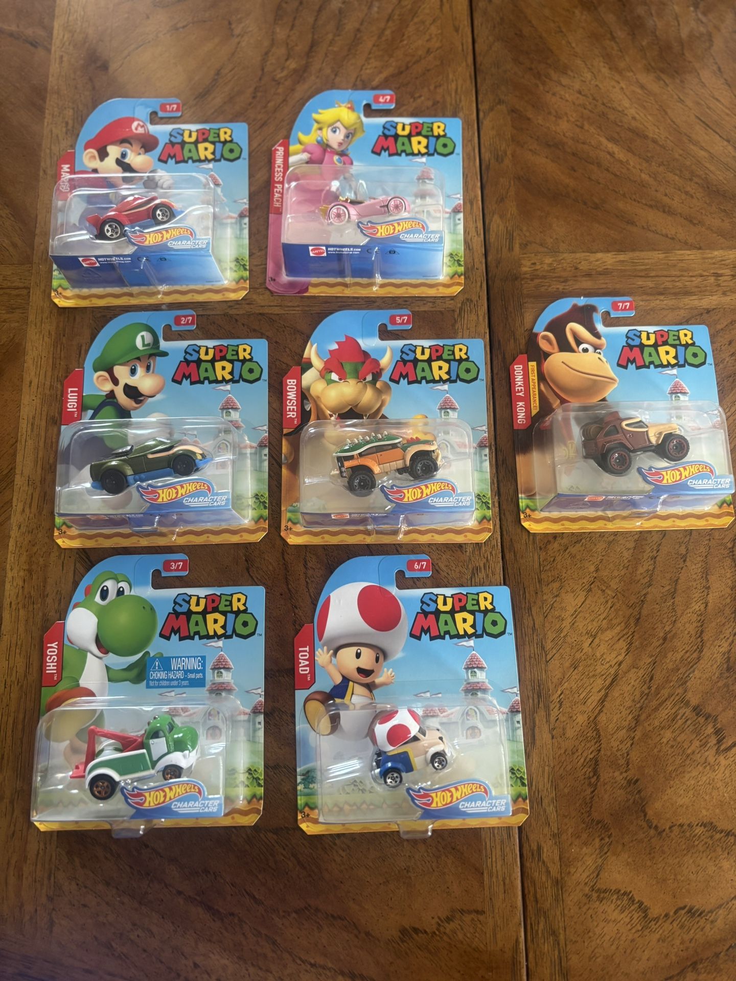 Hot Wheels Character Cars Super Mario Complete Set Of 7 