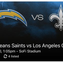 (4) Chargers vs. Saints - Section 306 - Aisle Seats
