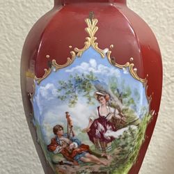 Sevres-style decorative porcelain bottle