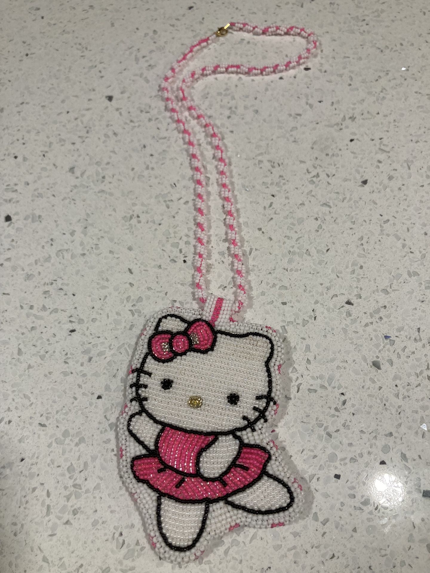 Handmade Beaded Hello Kitty