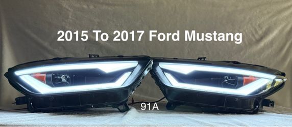 2015 To 2017 Ford Mustang Projector Headlights with Sequential Swichtbacks