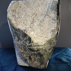 Hand-Carved Granite Stone Face Sculpture • Primitive Modern Art • 11 lbs