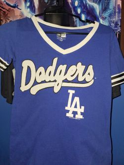 New Era LA Dodgers V-Neck T-Shirt womens