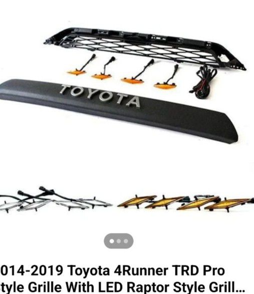 2014 -2024 Toyota  4runner  TRD Pro  Style Grille With  LED  Raptor 