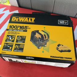 Dewalt 12V MAX Lithium-Ion 100 ft. Green Self-Leveling 2-Spot and Cross Line Laser, 2.0Ah Battery, Charger, and TSTAK Case