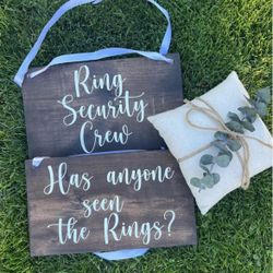 Ring Bearer Signs & Pillow