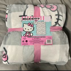 Hello Kitty Plaid Blush Blanket 