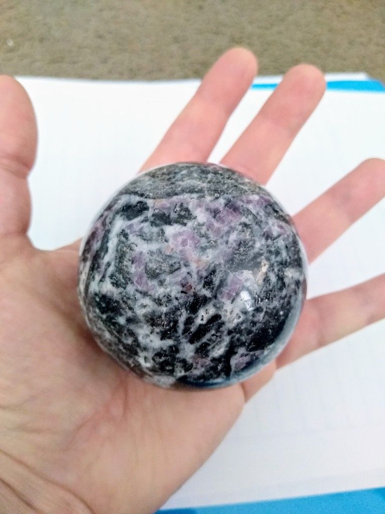 Diorite Purple Fluorite Orb