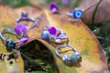 Wire Wrapped Crystal Rings Custom