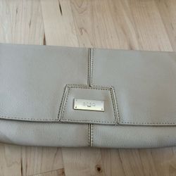 BCBG Tan Clutch Purse 