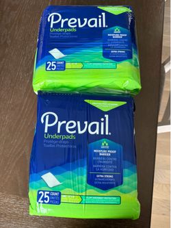 Bundle of 2 Prevail Moisture Proof Barrier Disposable Underpads!