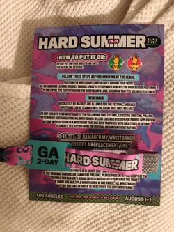 (1) 2-Day GA Hard Summer 2026 Wristband