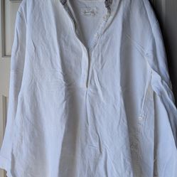 Anthropology linen tunic top