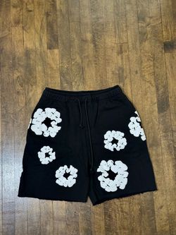 Denim Tears The Cotton Wreath Shorts*Black*⚫️|Size Large